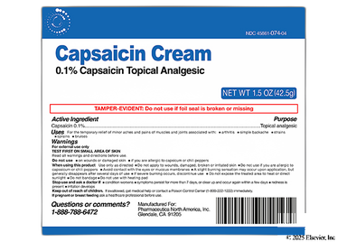 Capsaicin Coupon - Capsaicin 42.5g of 0.1% tube of cream