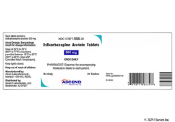 Eslicarbazepine Coupon - Eslicarbazepine 800mg tablet
