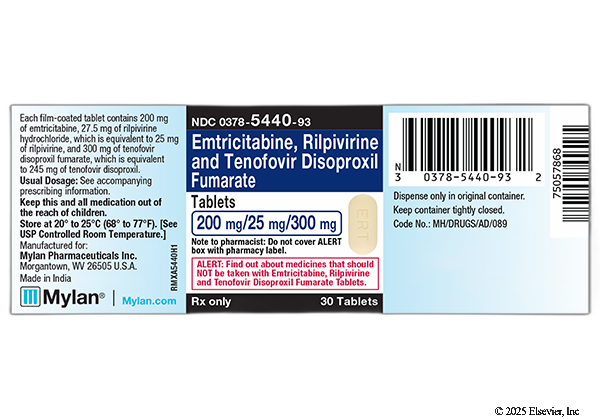 Emtricitabine/Rilpivirine/Tenofovir