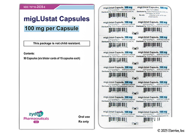 Miglustat Coupon - Miglustat 90 capsules of 100mg carton
