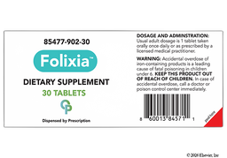 Folixia Coupon - Folixia 30 tablets of 4.5mg/60mg/0.3mg bottle