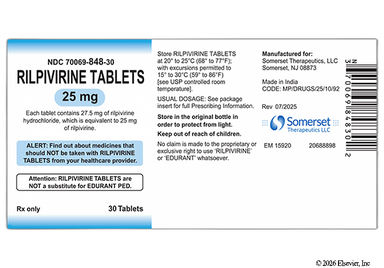 Rilpivirine Coupon - Rilpivirine 25mg of  tablet