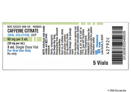 Caffeine Citrate Coupon - Caffeine Citrate 3ml of 20mg/ml bottle of oral solution