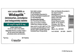 Widaplik Coupon - Widaplik 30 tablets of 40mg/5mg/2.5mg bottle