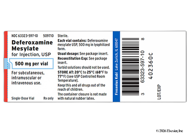 Deferoxamine Coupon - Deferoxamine 500mg of  vial