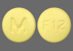 Yellow Round F12 And M - Felodipine 5mg Extended-Release Tablet
