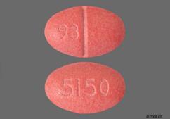 Pink Oval 93 And 5150 - Moexipril Hydrochloride 15mg Tablet
