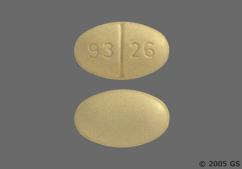 Yellow Oval 93 26 - Enalapril Maleate 2.5mg Tablet
