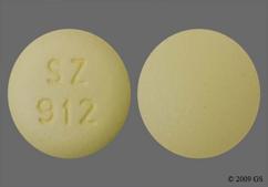 Yellow Round Sz 912 - Cetirizine Hydrochloride / Pseudoephedrine Hydrochloride 12 Hour 5mg-120mg Extended-Release Tablet