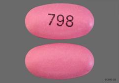 Pink Oval 798 - Divalproex Sodium 500mg Delayed-Release Tablet
