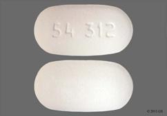 White Oblong 54 312 - Clarithromycin 500mg Tablet