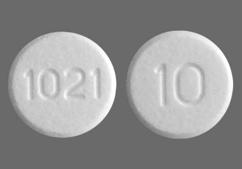 White Round 1021 And 10 - Alfuzosin 10mg Extended-Release Tablet