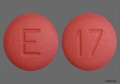 Pink Round E And 17 - Benazepril Hydrochloride 40mg Tablet