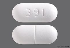 White Oblong 391 - Oxaprozin 600mg Tablet