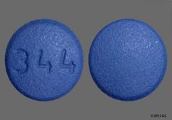 Blue Round 344 - Benazepril Hydrochloride 40mg Tablet