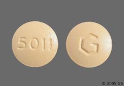Yellow Round G And 5011 - Spironolactone 25mg Tablet