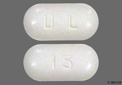 Yellow Oblong 15 And U L - Meloxicam 15mg Tablet