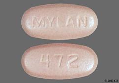 Pink Oval 472 And Mylan - Mycophenolate Mofetil 500mg Tablet