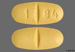 Yellow Oblong 1 84 - Oxcarbazepine 300mg Tablet
