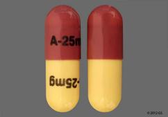 Brown And Yellow A-25 Mg A-25 Mg - Acitretin 25mg Capsule