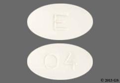 White Oval E And 04 - Carvedilol 25mg Tablet