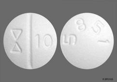 White Round 5851 And Logo 10 - Escitalopram 10mg Tablet