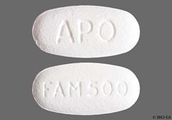 White Oval Fam500 And Apo - Famciclovir 500mg Tablet