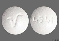 Gray Round 4941 And V - Perphenazine 4mg Tablet