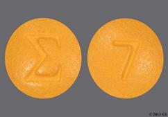 Yellow Round 7 And Logo - Protriptyline Hydrochloride 10mg Tablet