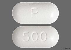White Oblong P And 500 - Ciprofloxacin Hydrochloride 500mg Tablet