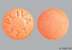 Orange Round Pliva 327 - Hydralazine Hydrochloride 25mg Tablet