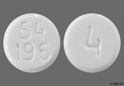 White Round 54 196 And 4 - Hydromorphone Hydrochloride 4mg Tablet