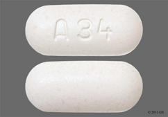 White Oblong A 34 - Cefuroxime Axetil 500mg Tablet
