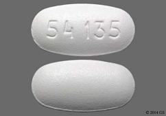 White Oval 54 135 - Mycophenolate Mofetil 500mg Tablet