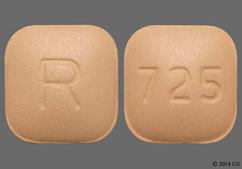 Brown Square R And 725 - Montelukast Sodium 10mg Tablet