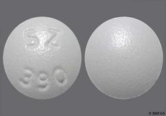 White Round Sz 390 - Losartan Potassium / Hydrochlorothiazide 100mg-25mg Tablet
