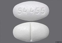 White Oval 54 455 - Tinidazole 500mg Tablet