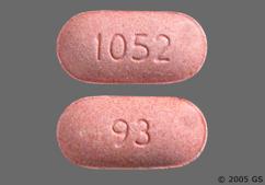 Rust Oblong 93, 1052, And 9 3 - Enalapril Maleate / Hydrochlorothiazide 10mg-25mg Tablet