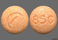 Orange Round 850 And Logo - Guanfacine 1mg Extended-Release Tablet
