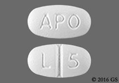 White Oval Apo And L 5 - Levocetirizine 5mg Tablet