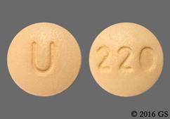 Yellow Round 220 And U - Montelukast Sodium 10mg Tablet