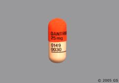 Orange And Tan Dantrium 25 Mg 0149 0030 - Dantrolene Sodium 25mg Capsule