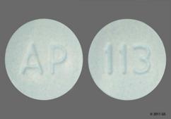 Blue Round 113 And Ap - Hyoscyamine Sulfate 0.125mg Sublingual Tablet