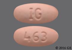 Pink Oval Ig And 463 - Rizatriptan Benzoate 10mg Tablet