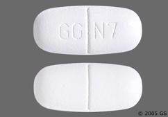 White Oblong Gg N7 - Amoxicillin / Clavulanate Potassium 875mg-125mg Tablet