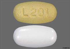 White And Yellow Oblong L201 - Telmisartan / Hydrochlorothiazide 80mg-25mg Tablet