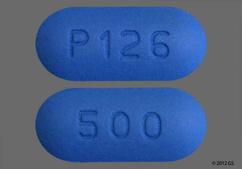 Blue Oblong 500 And P126 - Cefuroxime Axetil 500mg Tablet