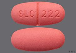 Pink Oblong Slc 222 - Levetiracetam 500mg Tablet