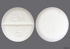 White Round Em 5 - Methimazole 5mg Tablet