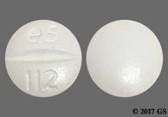 White Round E5 112 - Phenobarbital 64.8mg Tablet